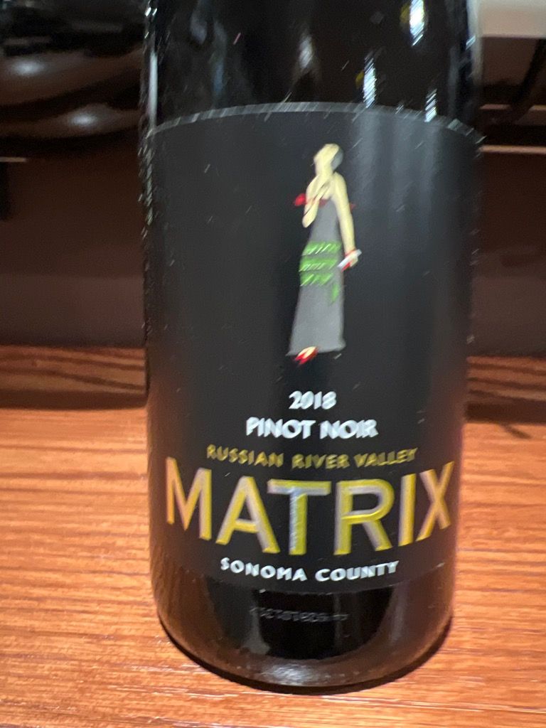 2018 Matrix Pinot Noir Dijon 777 USA California Sonoma County