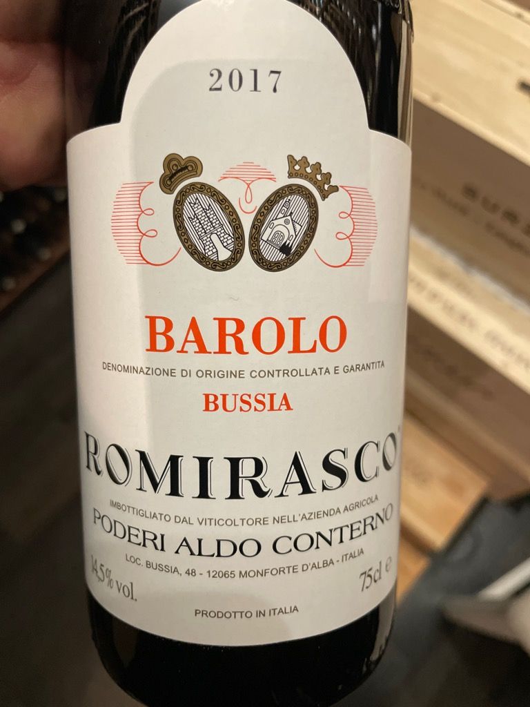 2017 Poderi Aldo Conterno Barolo Romirasco Italy Piedmont Langhe