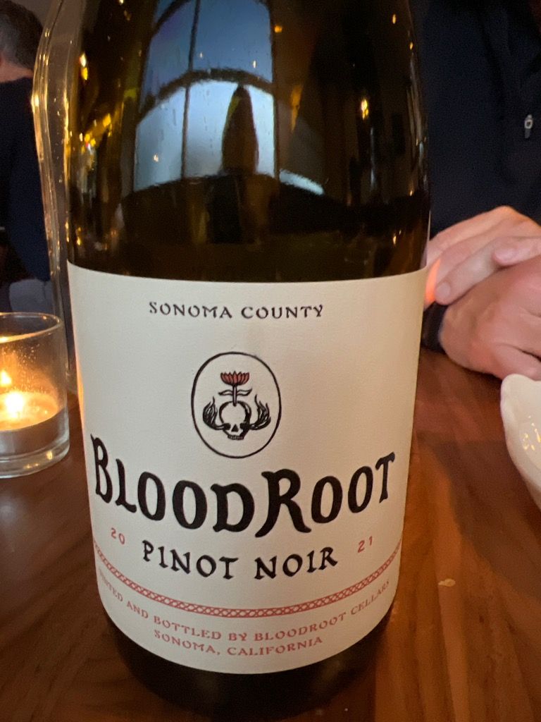 2021 BloodRoot Pinot Noir USA California Sonoma County CellarTracker