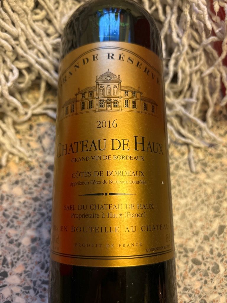 2016 Château de Haux Grande Réserve France Bordeaux Entre Deux Mers