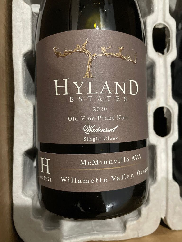 2020 Hyland Estates Pinot Noir Old Vine Wadenswil Clone USA Oregon