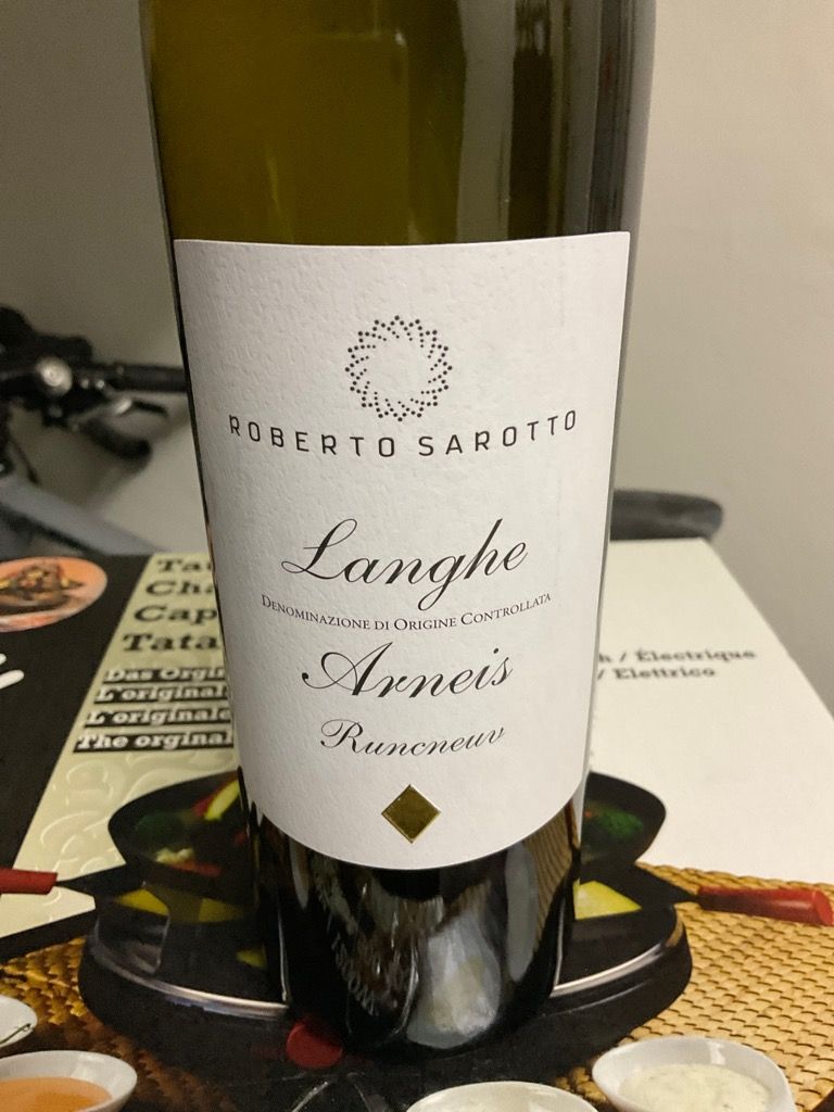 2022 Roberto Sarotto Langhe Arneis Runcneuv Italy Piedmont Langhe