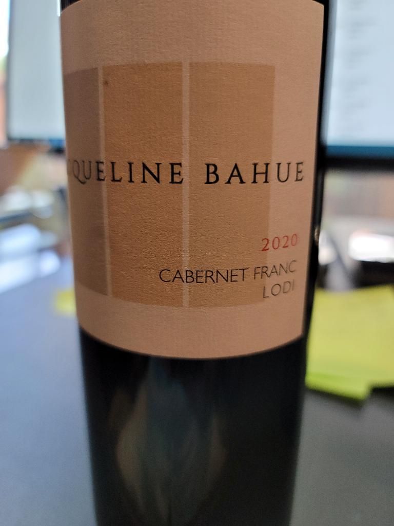 Jacqueline Bahue Cabernet Franc Usa California Central Valley