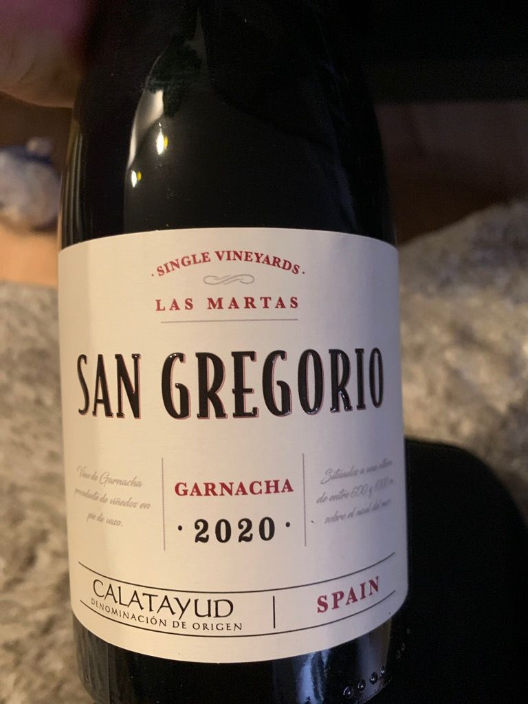 2021 San Gregorio Garnacha Calatayud Las Martas Spain Aragón