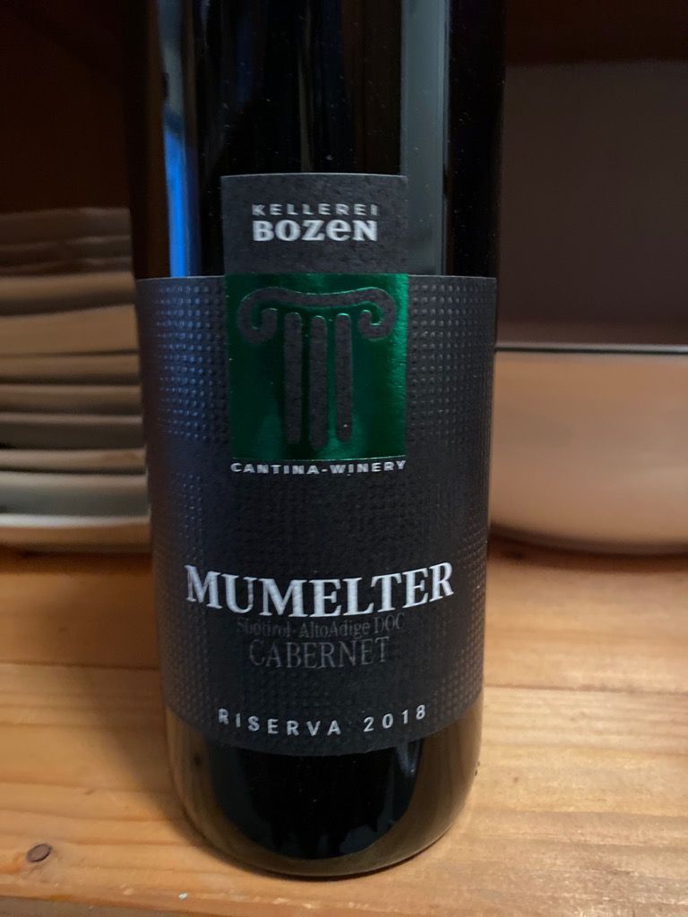 2018 Kellerei Bozen Cantina Bolzano Cabernet Sauvignon Alto Adige