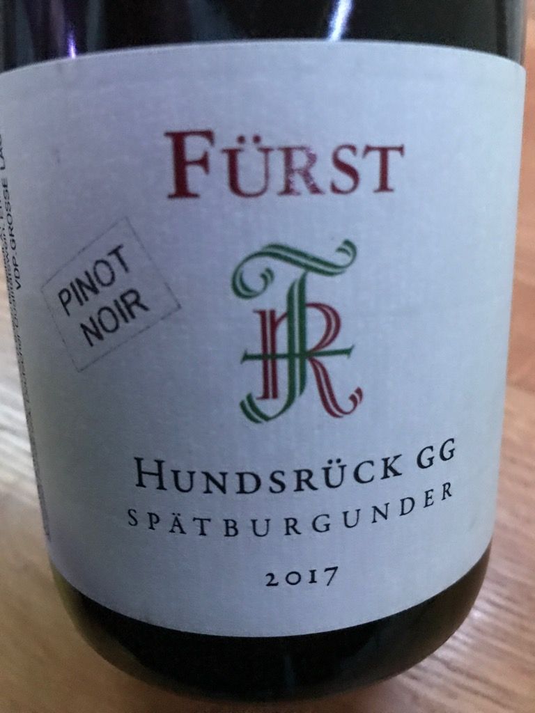 2017 Rudolf Fürst Riesling Trocken pur mineral Germany Franken