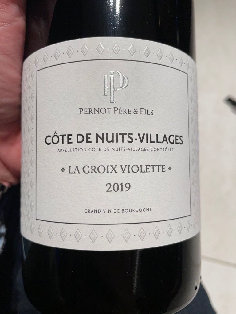 2019 Pernot Père et Fils Côte de Nuits Villages La Croix Violette