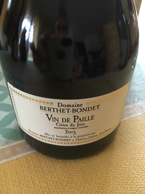 2018 Domaine Berthet Bondet Côtes du Jura Vin de Paille France Jura