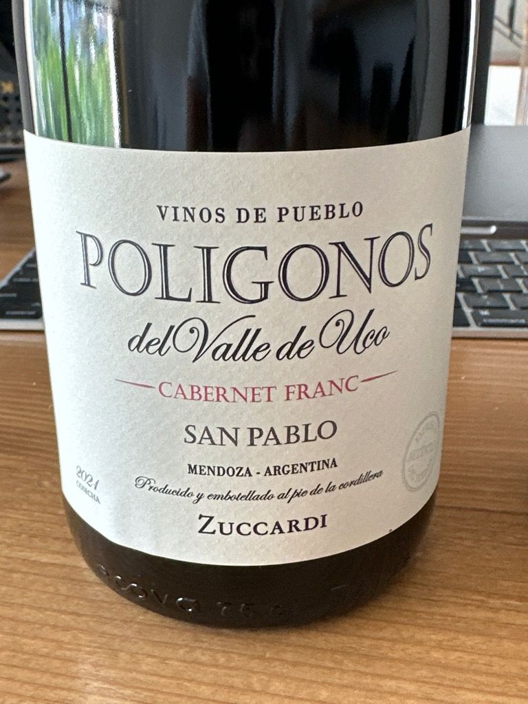 2021 Familia Zuccardi Cabernet Franc Polígonos de Valle de Uco San