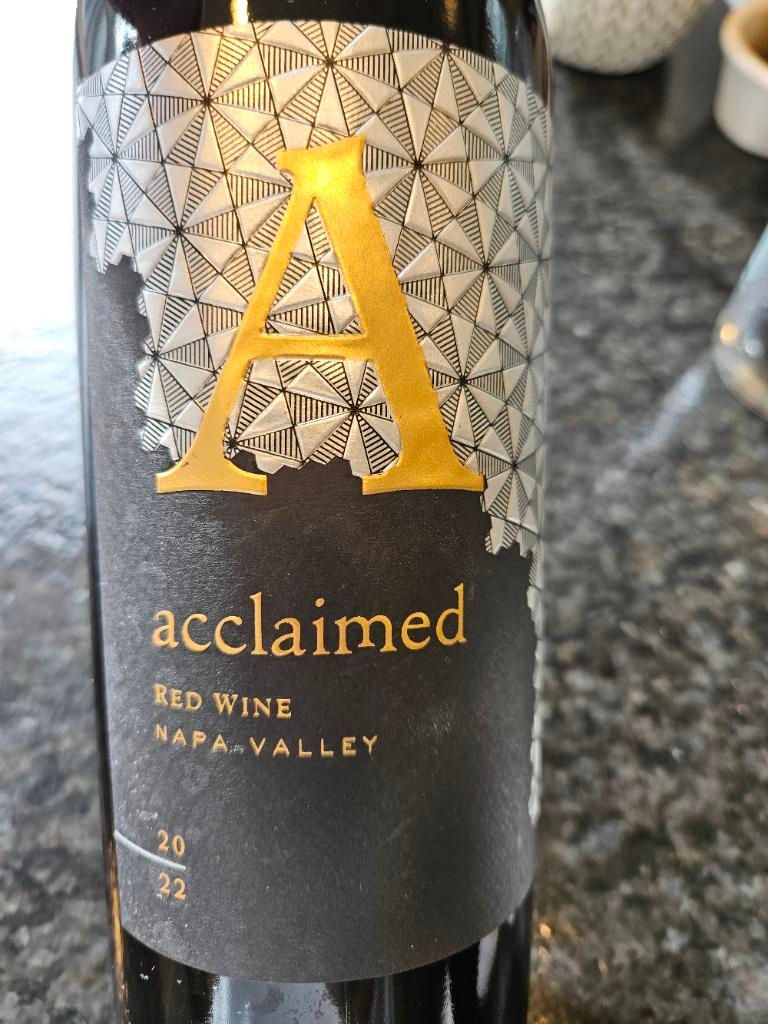 Acclaimed Red Wine Usa California Napa Valley Cellartracker