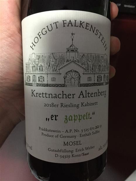 2017 Hofgut Falkenstein Krettnacher Altenberg Riesling Kabinett Er