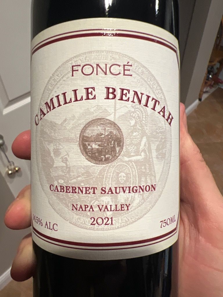 Camille Benitah Cabernet Sauvignon Fonc Usa California Napa