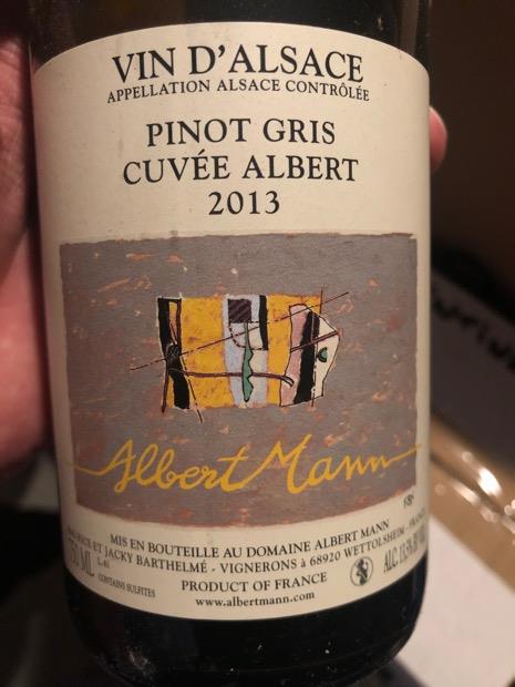 2013 Albert Mann Pinot Gris Cuvée Albert France Alsace CellarTracker