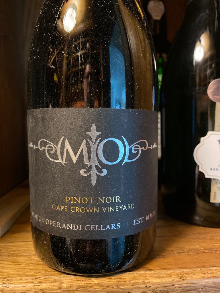 Modus Operandi Cellars Pinot Noir Gap S Crown Vineyard Usa