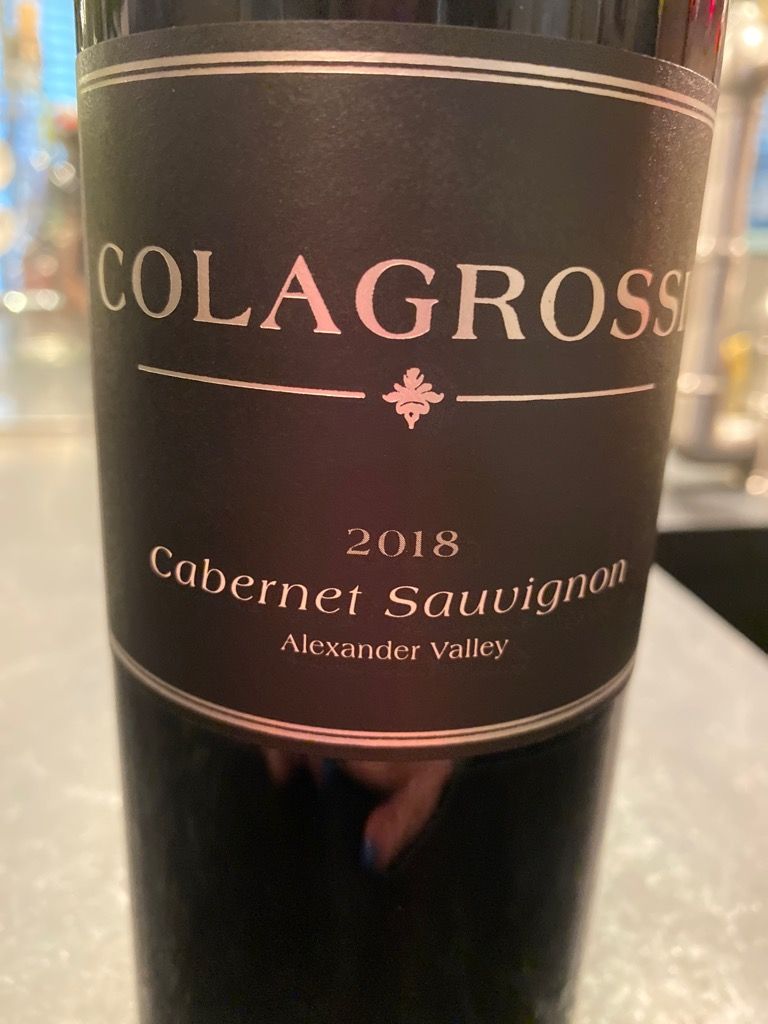 2018 Colagrossi Wines Cabernet Sauvignon USA California Sonoma