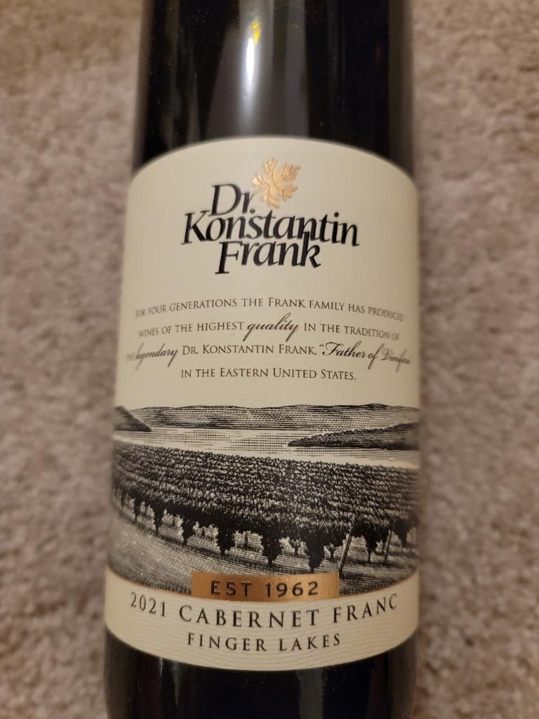 2022 Dr Konstantin Frank Cabernet Franc USA New York Finger Lakes