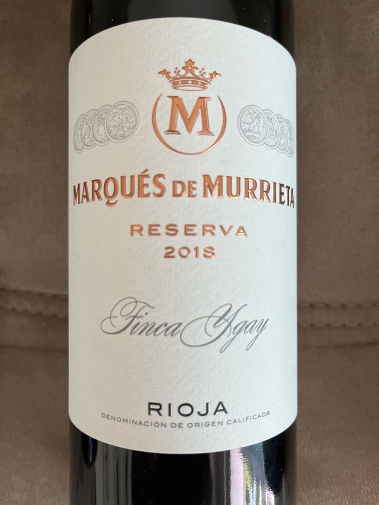 2018 Marqués de Murrieta Rioja Reserva Finca Ygay Spain La Rioja