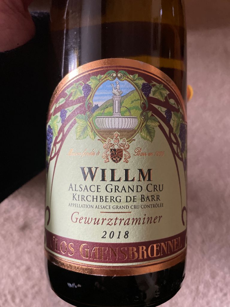 Willm Gewurztraminer Kirchberg De Barr France Alsace Alsace