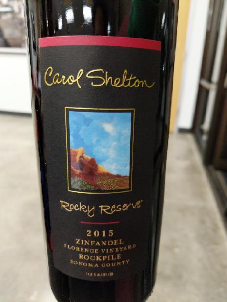 2015 Carol Shelton Wines Zinfandel Rocky Reserve Florence Vineyard USA