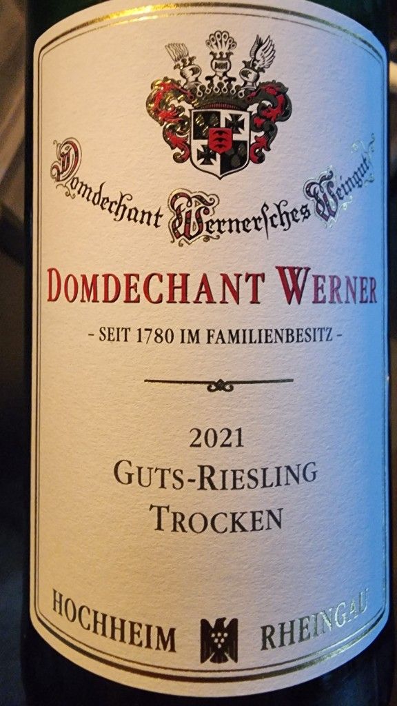 Domdechant Werner Guts Riesling Trocken Germany Rheingau