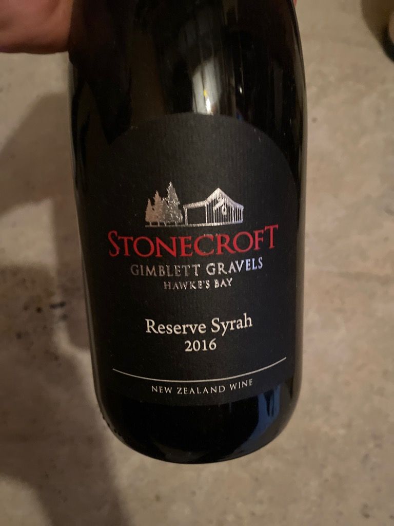 2015 Stonecroft Syrah Reserve Gimblett Gravels New Zealand North