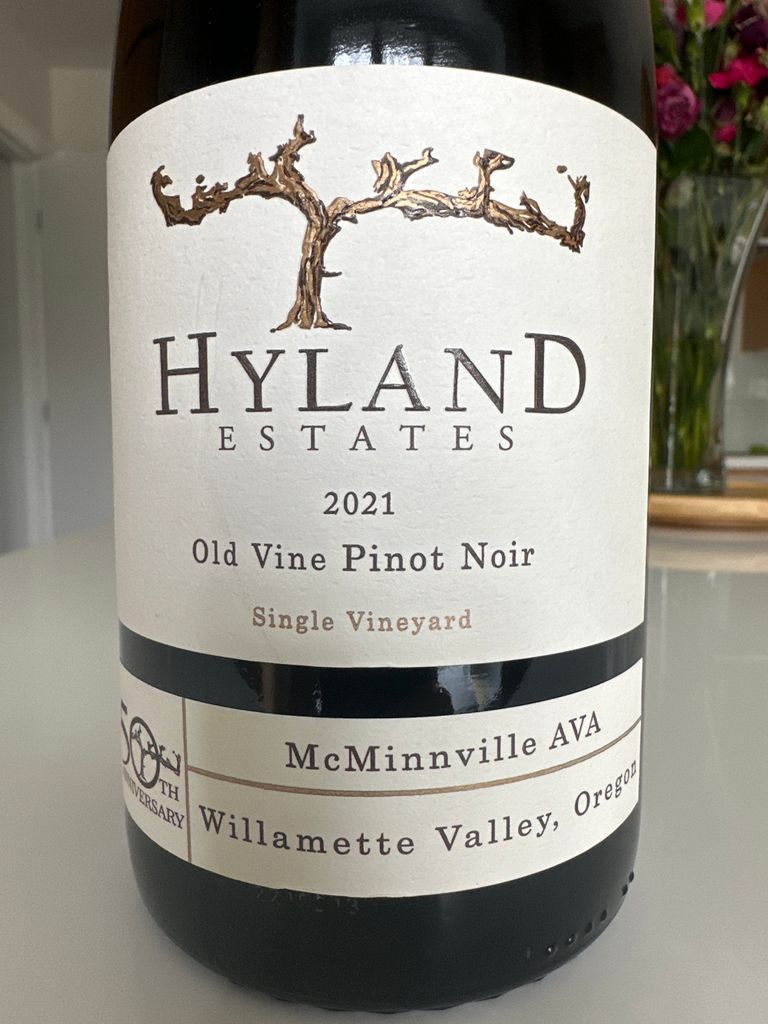 Hyland Estates Pinot Noir Usa Oregon Willamette Valley