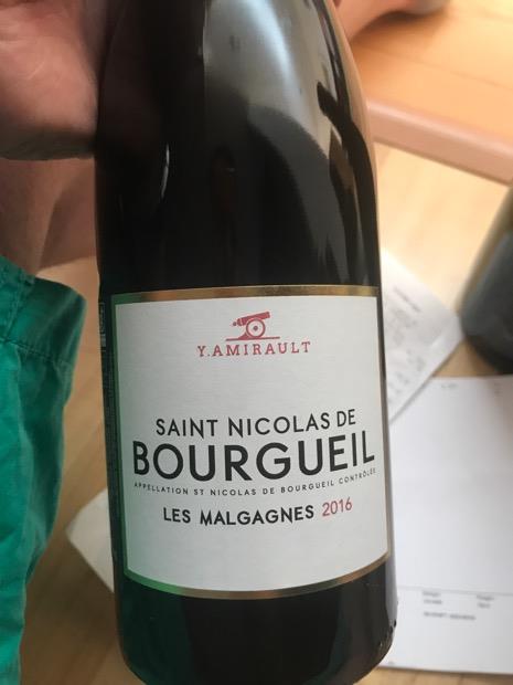 2016 Yannick Amirault Saint Nicolas De Bourgueil Les Malgagnes France