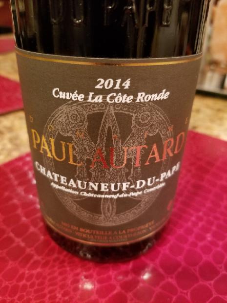 2014 Domaine Paul Autard Châteauneuf du Pape Cuvée La Cote Ronde