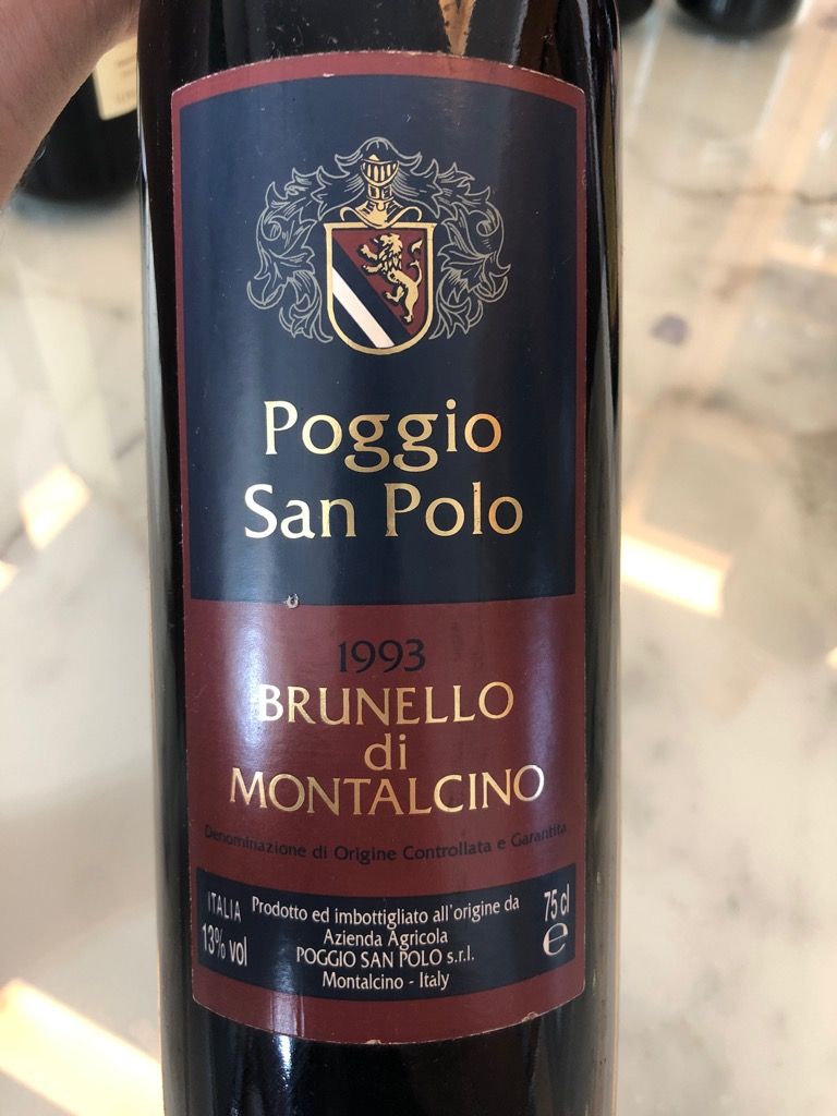 1993 Poggio San Polo Brunello Di Montalcino Italy Tuscany Montalcino