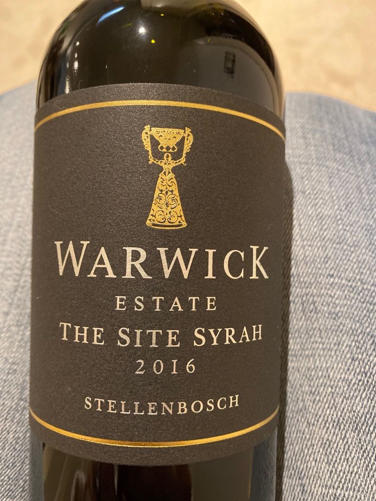 2016 Warwick Estate Syrah Founders Choice The Site Syrah South Africa