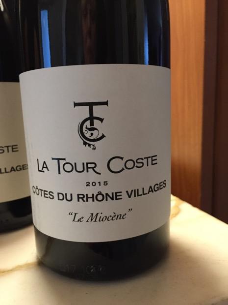 2017 La Tour Coste Côtes du Rhône Villages Le Miocène France Rhône