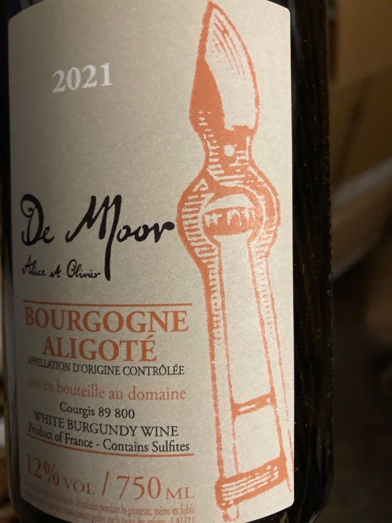 2021 Alice et Olivier De Moor Bourgogne Aligoté France Burgundy