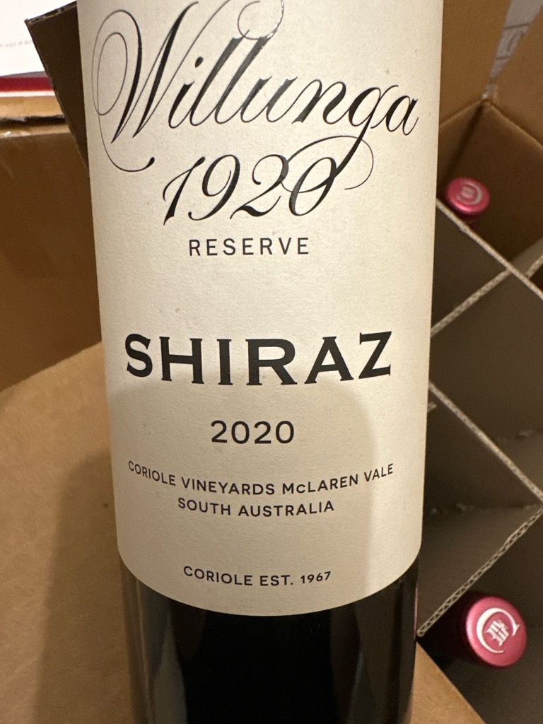 Coriole Shiraz Willunga Reserve Australia South Australia