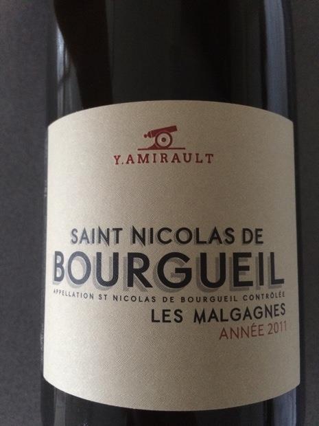 2011 Yannick Amirault Saint Nicolas De Bourgueil Les Malgagnes France