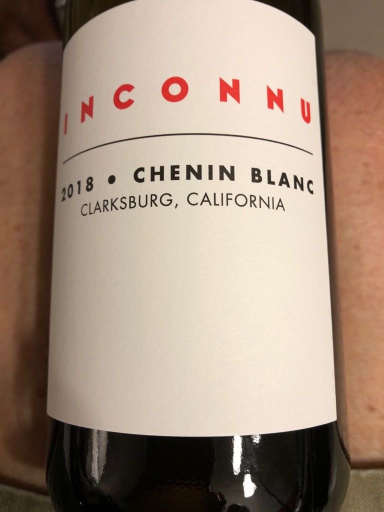 2019 Inconnu Chenin Blanc USA California Central Valley Clarksburg