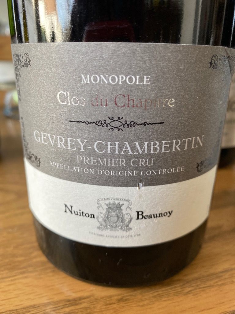 Nuiton Beaunoy Gevrey Chambertin Er Cru Clos Du Chapitre France