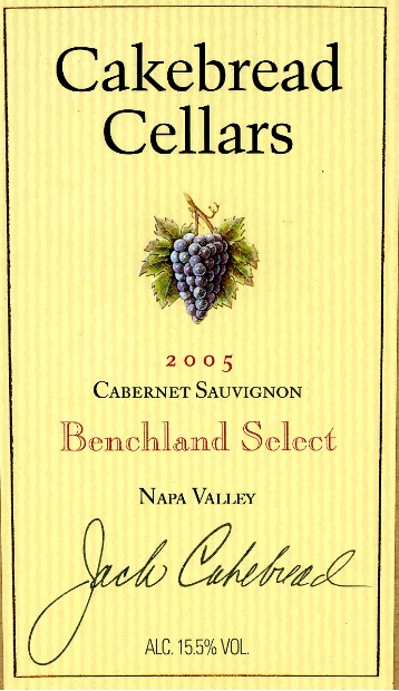 Cakebread Cellars Cabernet Sauvignon Benchland Select Usa