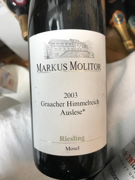 Markus Molitor Graacher Himmelreich Riesling Auslese Germany