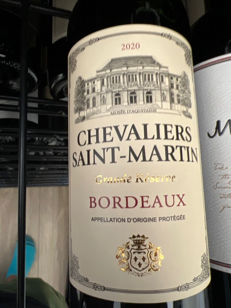 2021 Les Chevaliers de Saint Martin Cuvée Réserve France Bordeaux