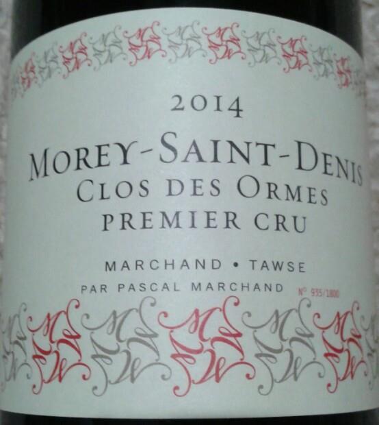 2014 Marchand Tawse Pascal Marchand Morey St Denis 1er Cru Clos