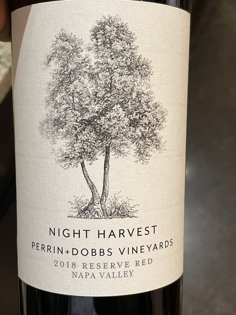 2018 Perrin Dobbs Vineyard Night Harvest Reserve Red USA California