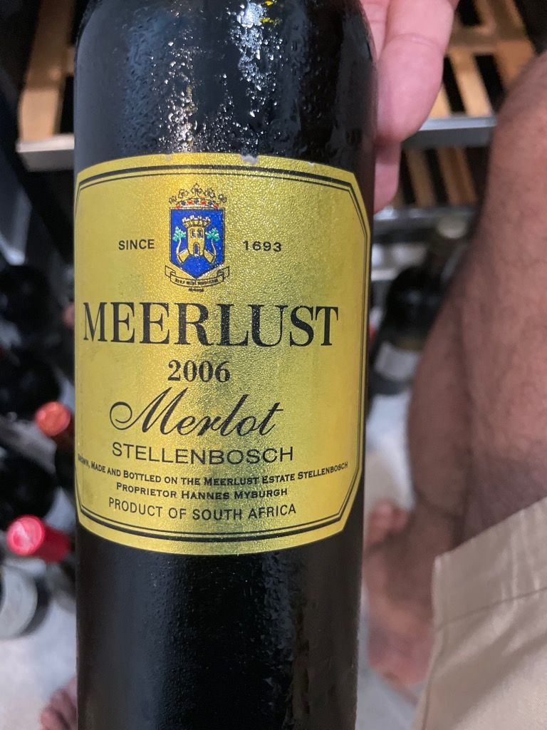 2006 Meerlust Merlot South Africa Coastal Region Stellenbosch