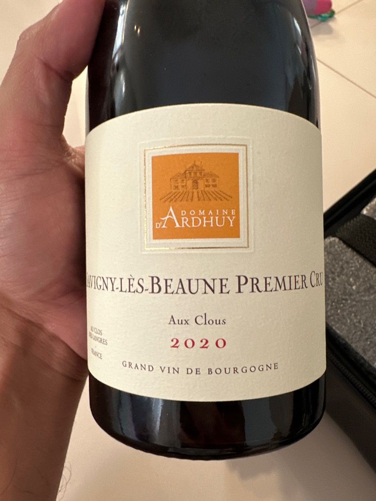 2020 Domaine d Ardhuy Savigny lès Beaune 1er Cru Aux Clous France