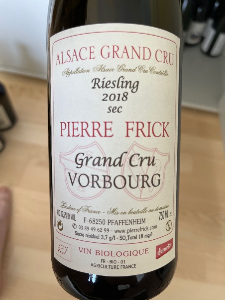 Pierre Frick Riesling Vorbourg France Alsace Alsace Grand Cru