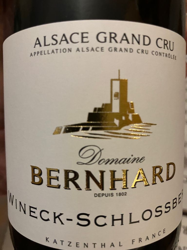 Domaine Jean Marc Bernhard Riesling Wineck Schlossberg France