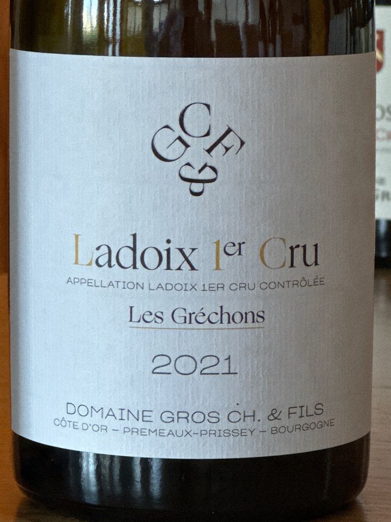 Christian Gros Ladoix Er Cru Les Gr Chons Blanc France Burgundy