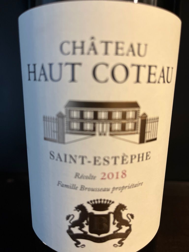 Ch Teau Haut Coteau France Bordeaux M Doc St Est Phe