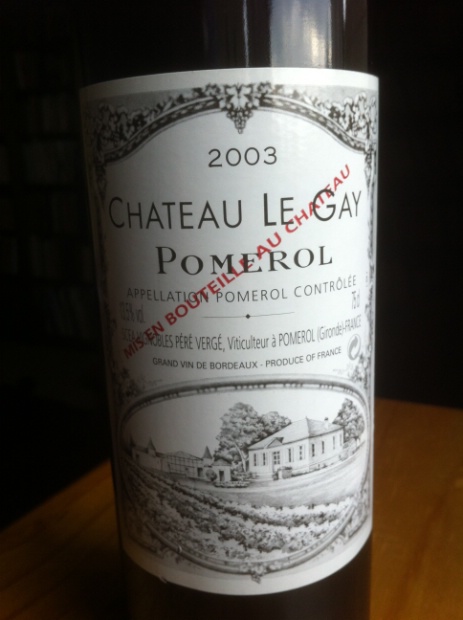 2003 Château Le Gay Pomerol France Bordeaux Libournais Pomerol