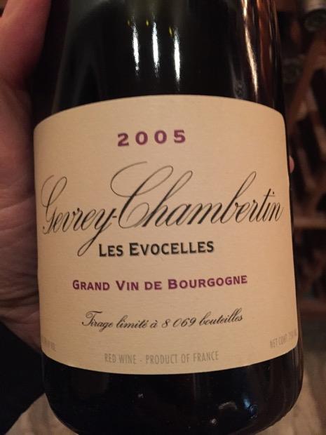 2005 Domaine De La Vougeraie Gevrey Chambertin Les Evocelles France