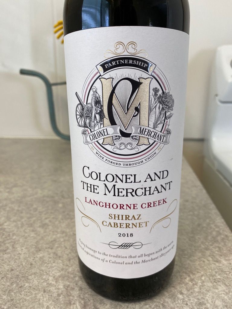 2019 Colonel And The Merchant Shiraz Cabernet Australia South